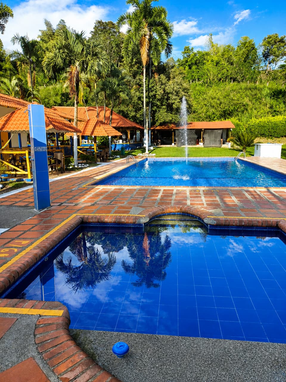 Piscina vista vertical
